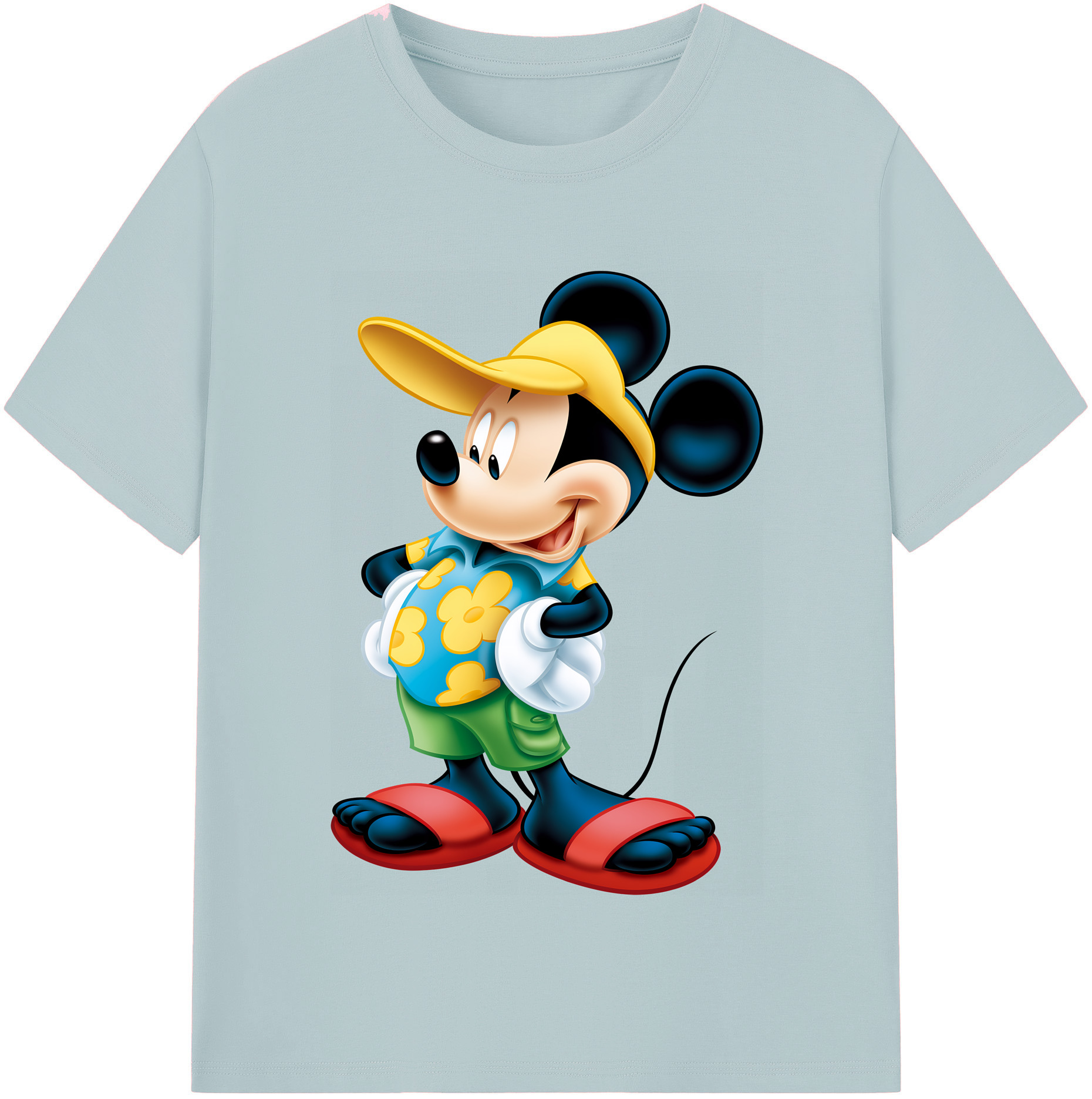 （画像用） ミッキーマウス Mickey Mouse 綿100％半袖Tシャツ（フロントプリント）
